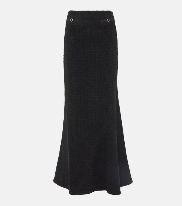 Alessandra Rich Checked tweed maxi skirt