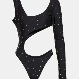 Alessandra Rich Embellished cutout swimsuit