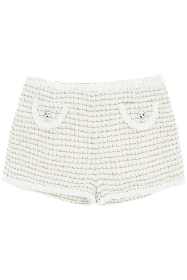 Alessandra Rich Lurex Tweed Shorts