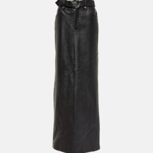 Alessandra Rich Mock-croc leather maxi skirt