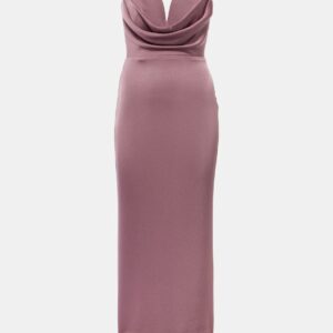 Alex Perry Gathered strapless satin midi dress