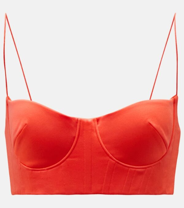 Alex Perry Hart satin crêpe bralette