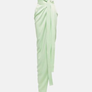 Alex Perry Kelton pleated satin maxi skirt