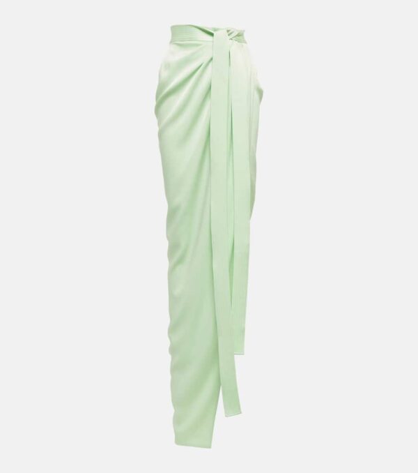 Alex Perry Kelton pleated satin maxi skirt