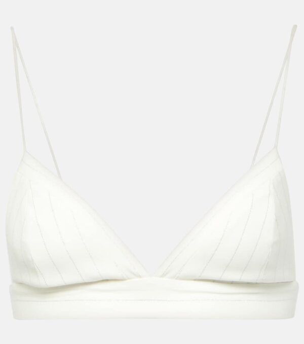 Alex Perry PInstripe Lurex® bralette