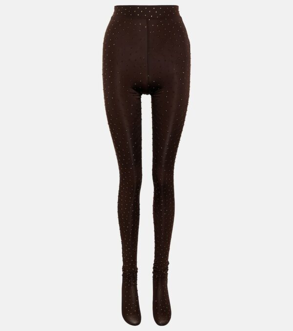 Alex Perry Rane embellished jersey tights