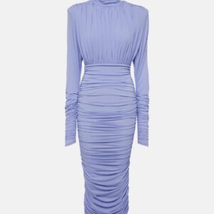 Alex Perry Ruched crêpe jersey midi dress