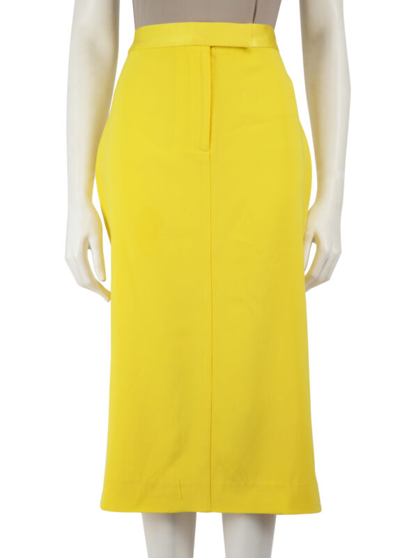 Alex Perry Yellow Midi Pencil Skirt