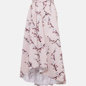 Alexander McQueen Floral cotton maxi skirt