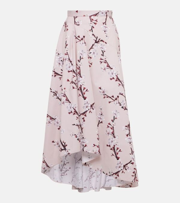 Alexander McQueen Floral cotton maxi skirt