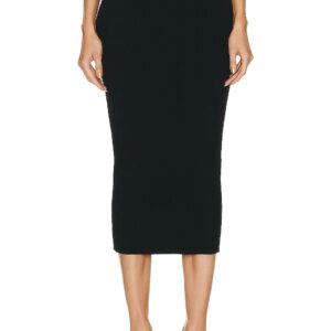 Alexander McQueen High Waisted Pencil Midi Skirt in Black - Black. Size M (also in ).