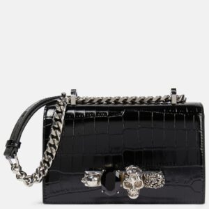 Alexander McQueen Jewelled Satchel Small leather crossbody bag