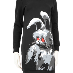 Alexander McQueen McQ Black Rabbit Sweater Dress