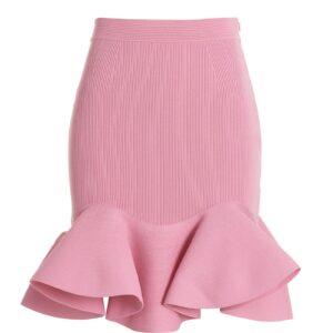 Alexander McQueen Ruffle Rib Mini Skirt