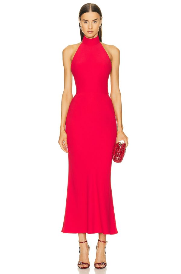 Alexander McQueen Sleeveless Evening Dress in Lust Red - Red. Size 42 (also in ).