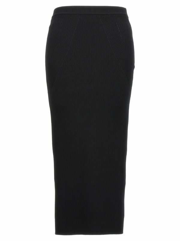 Alexander McQueen Wool Knit Midi Skirt