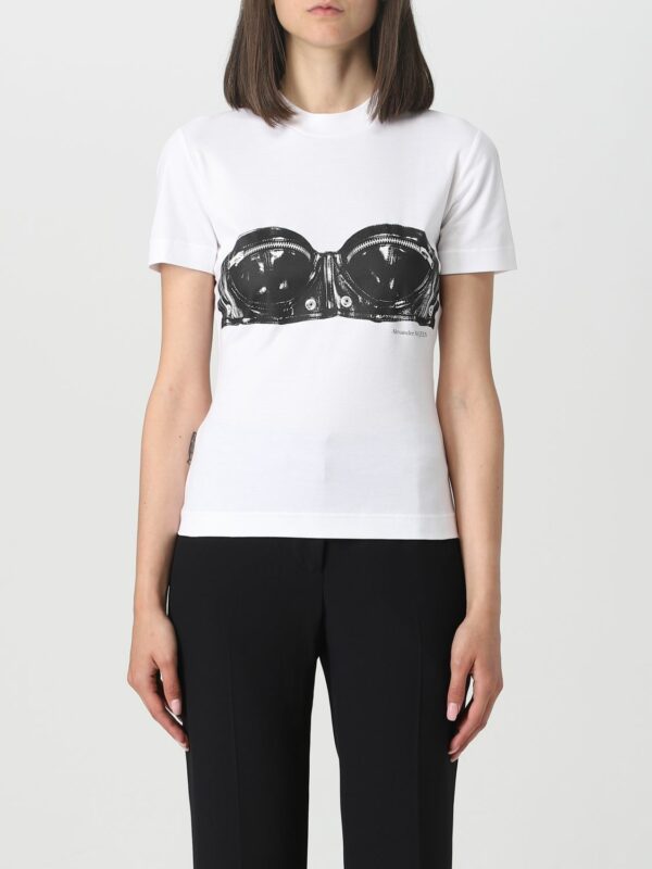 Alexander Mcqueen Biker Bra T-shirt in cotton