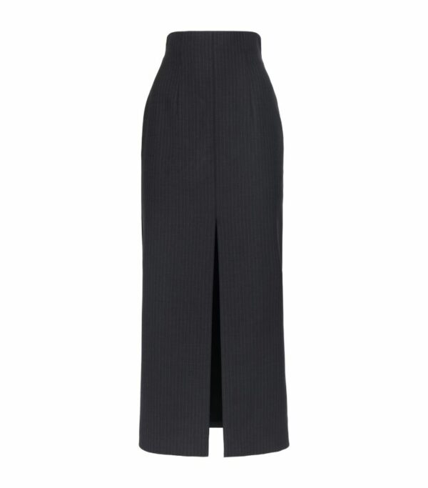 Alexander Mcqueen Wool Pinstripe Pencil Skirt