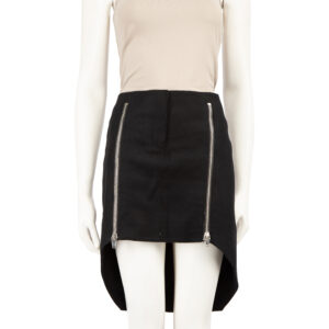 Alexander Wang Black Wool Zipped Mini Skirt