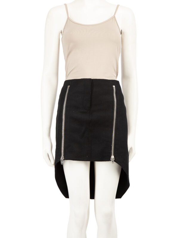 Alexander Wang Black Wool Zipped Mini Skirt