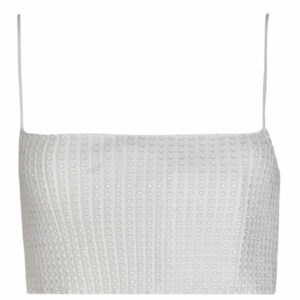 Alexander Wang Clear Crystal Rib Bandeau Bra