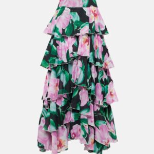 Alexandra Miro Cordelia floral tiered maxi skirt