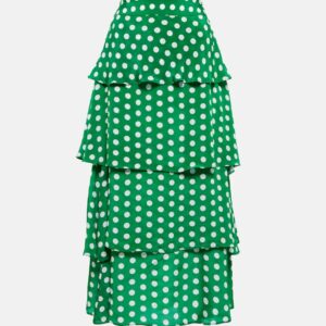 Alexandra Miro Frieda tiered polka-dot chiffon skirt