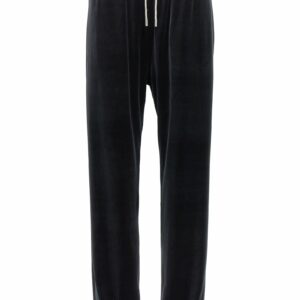 Alexandre Vauthier Jewel Drawstring Velvet Joggers