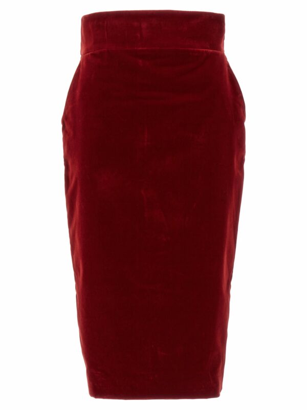 Alexandre Vauthier Velvet Midi Skirt