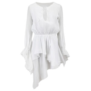 Alexandre Vauthier White Tiered Skirt Mini Dress