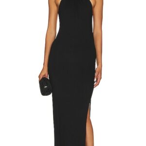 Alice + Olivia Amaya Halter Dress in Black. Size 14, 6.