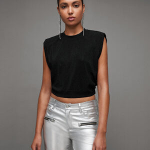 Allsaints Alya Diamante Mika Cropped Tank Top