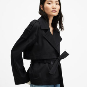 Allsaints Beckette Cropped Belted Trench Coat