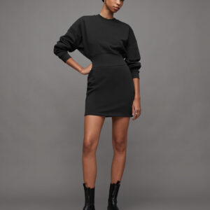 Allsaints Carisa Wide Waistband Mini Sweater Dress