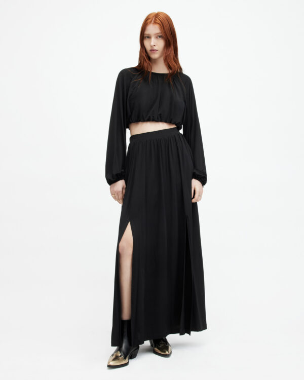 Allsaints Casandra Draped Maxi Skirt