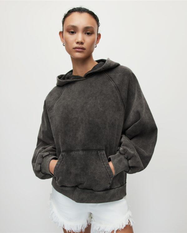 Allsaints Cygni Oversized Racer Cut Out Hoodie