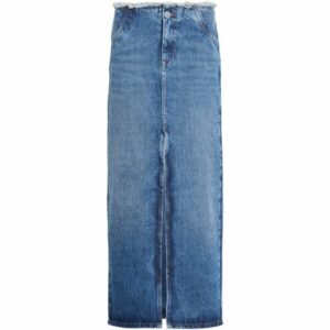 Allsaints Denim Frayed Cyra Maxi Skirt