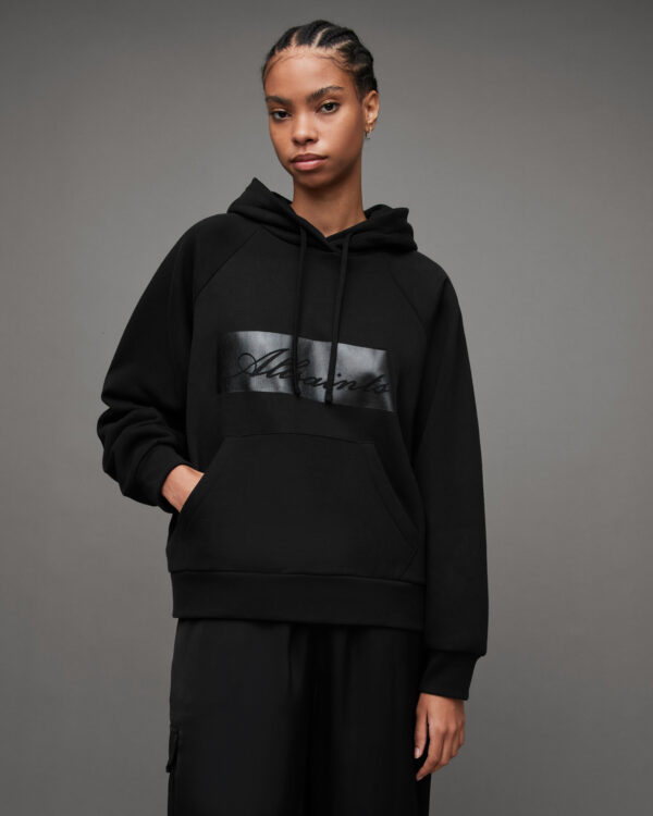 Allsaints Elle Talon Relaxed Fit Logo Hoodie