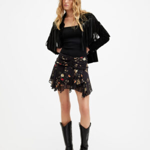 Allsaints Erica Kora Asymmetric Hem Mini Skirt