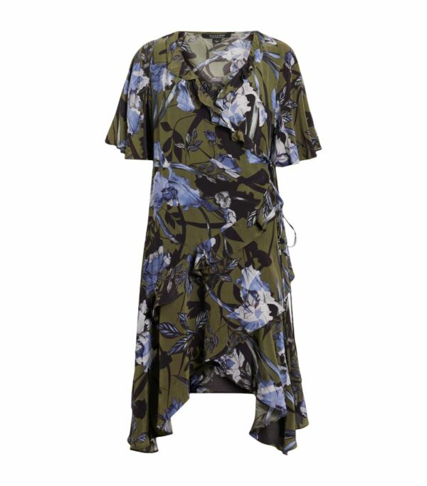 Allsaints Floral Meagan Wrap Dress