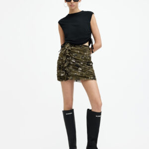 Allsaints Gloria Mesh Floral Print Kora Mini Skirt