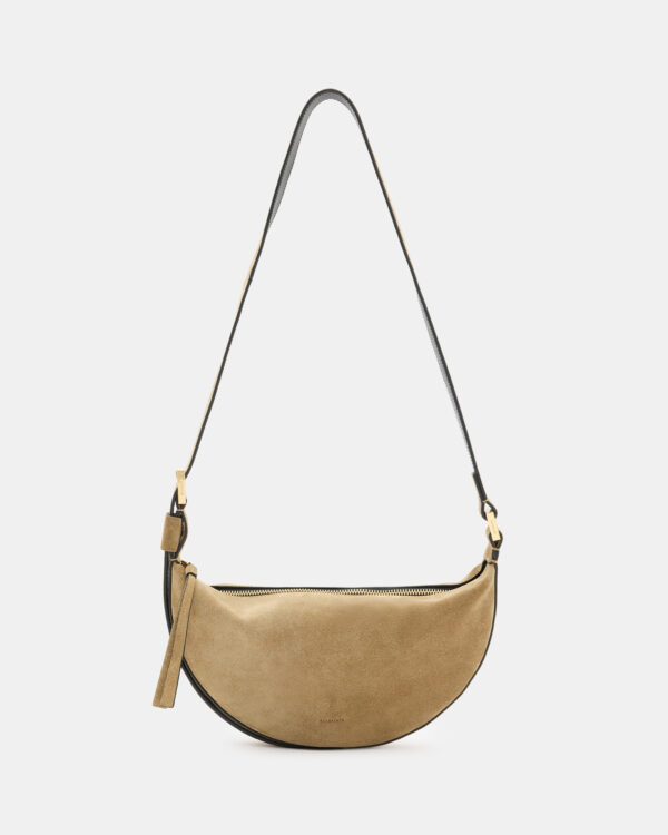 Allsaints Half Moon Leather Crossbody Bag