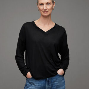 Allsaints Kati V-neck Long Sleeve T-shirt