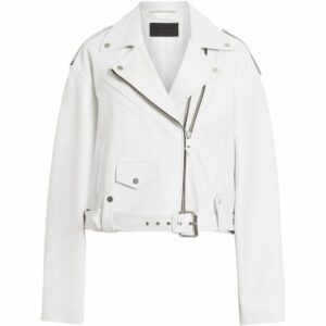 Allsaints Leather Cropped Dayle Biker Jacket