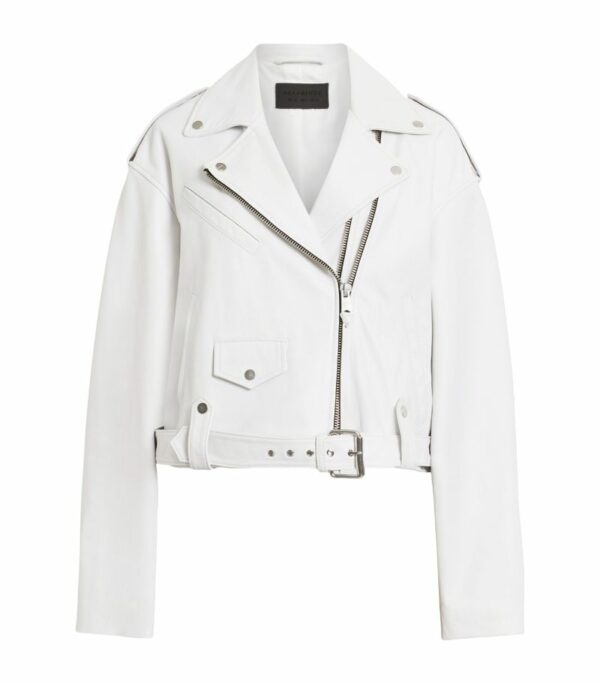 Allsaints Leather Cropped Dayle Biker Jacket