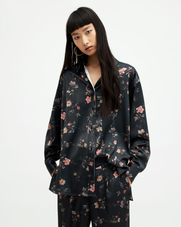 Allsaints Louisa Tanana Floral Print Relaxed Shirt