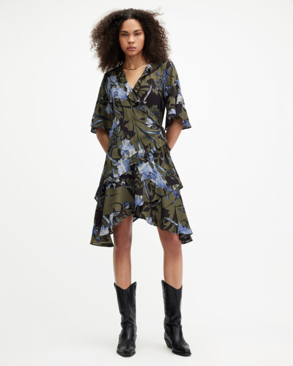 Allsaints Meagan Batu Wrap Over Mini Dress