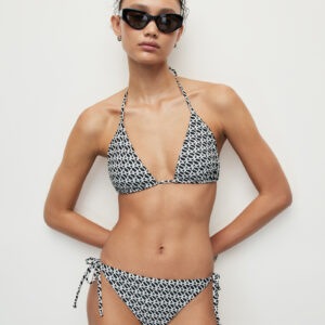 Allsaints Nico Monogram Bikini Top