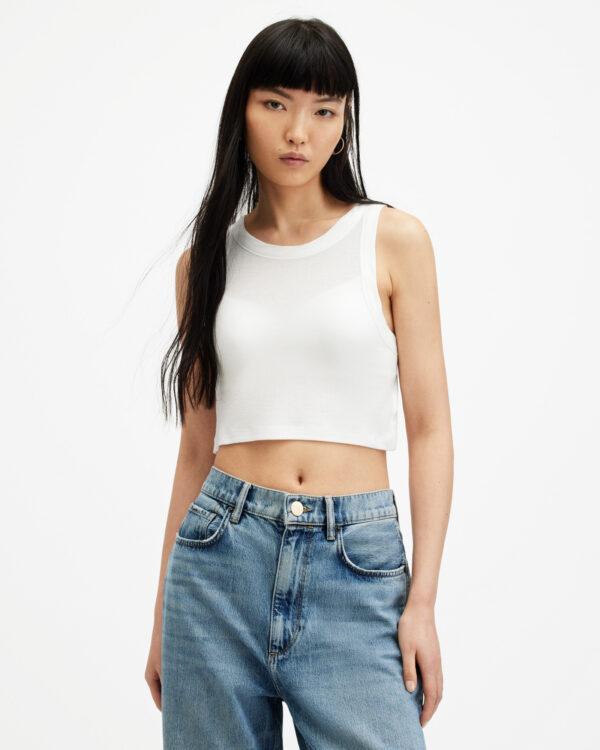 Allsaints Rina Cropped Sleeveless Tank Top