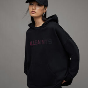 Allsaints Shadow Oversized Etienne Logo Hoodie